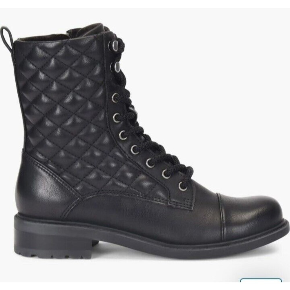 8M BOC by Born Colbie Quilted Black Combat Boot Women